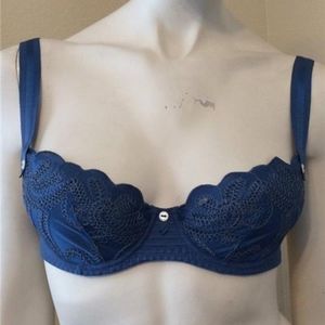 Lejaby Blue Envie de Coton 10031 Balconnet Bra 34A